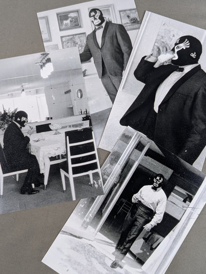 ミル・マスカラス 1968年 サンタモニカの自宅にて 白黒写真 4枚セット