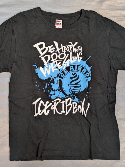 アイスリボン「BE HAPPY WITH WRESTLING」Tシャツ