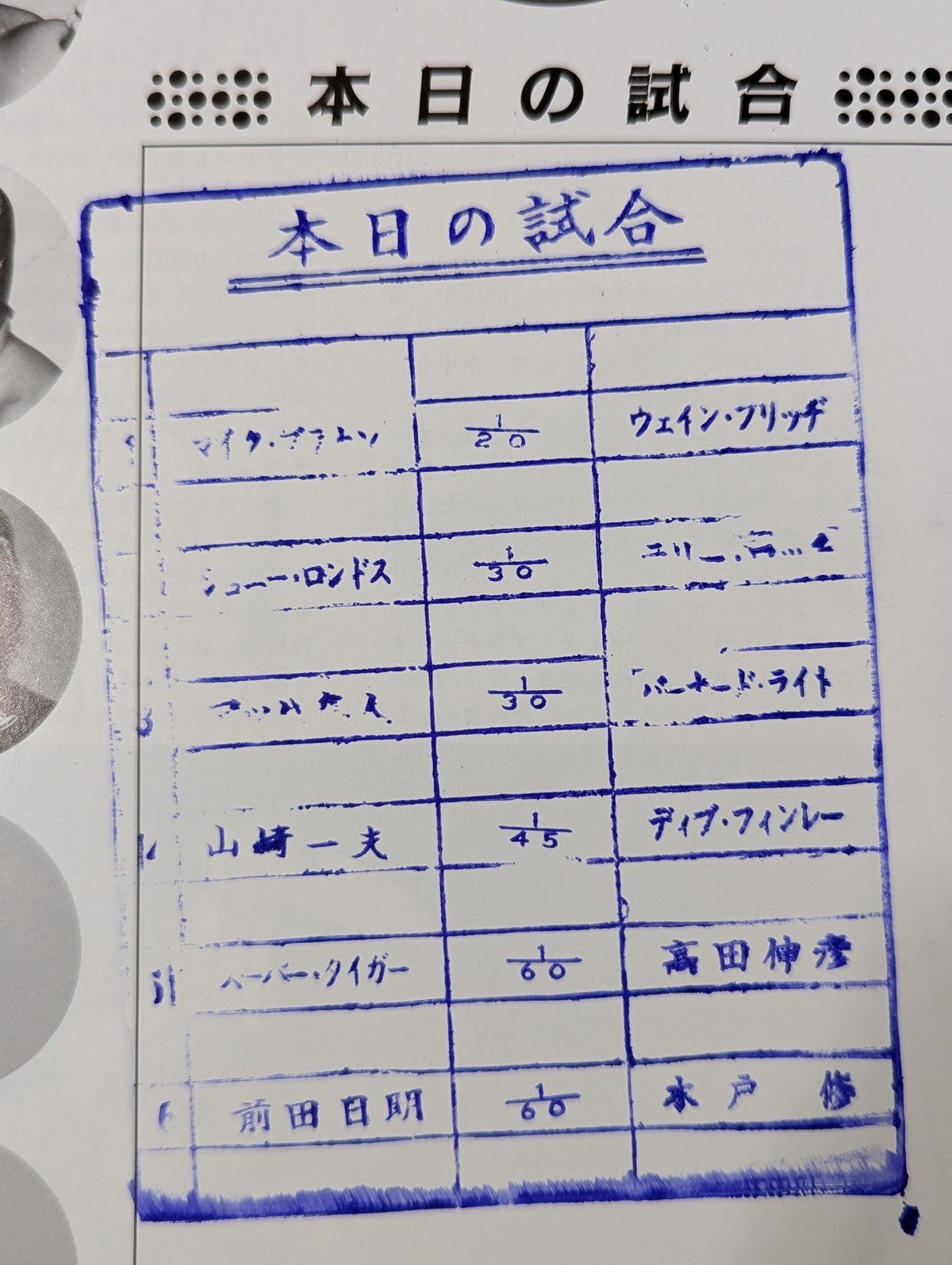 1st UWF / U.W.F. 85 Sunrise Weeks [Final Round]