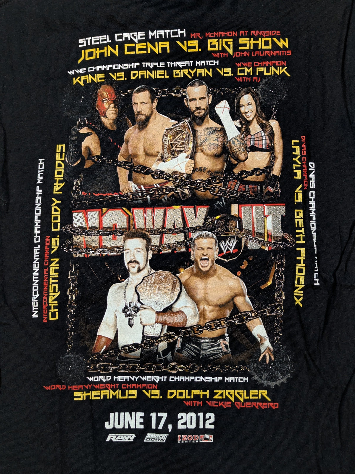 NO WAY OUT 2012 ピクチャーTシャツ(WWE(2011) / ブラック)