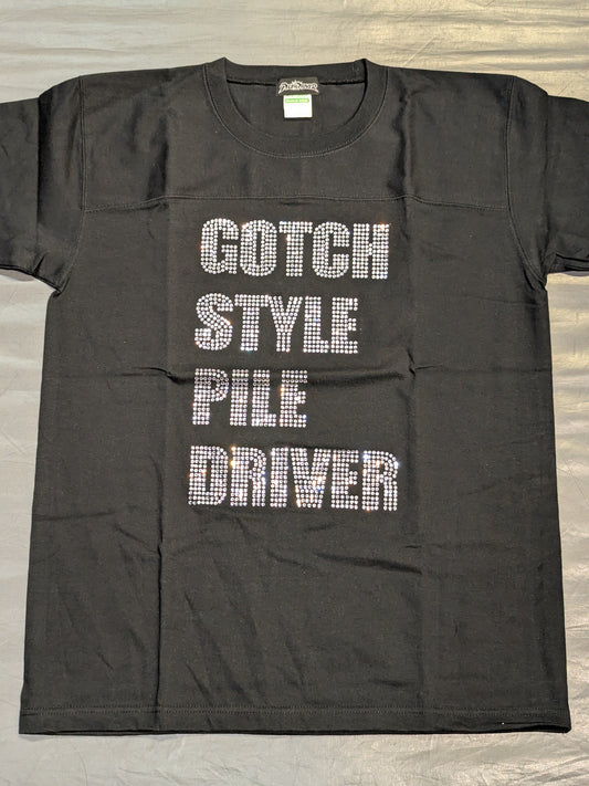 Minoru Suzuki 'GOTCH STYLE PILE DRIVER' T-Shirt (11) (Black)