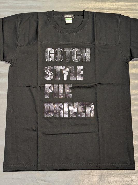 Minoru Suzuki 'GOTCH STYLE PILE DRIVER' T-Shirt (11) (Black)