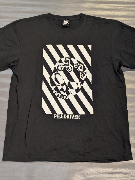 Minoru Suzuki "PILEDRIVER Skull" T-Shirt (2) (Black)