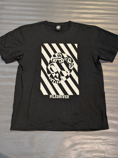 鈴木みのる「PILEDRIVER スカル」Tシャツ②(ブラック)