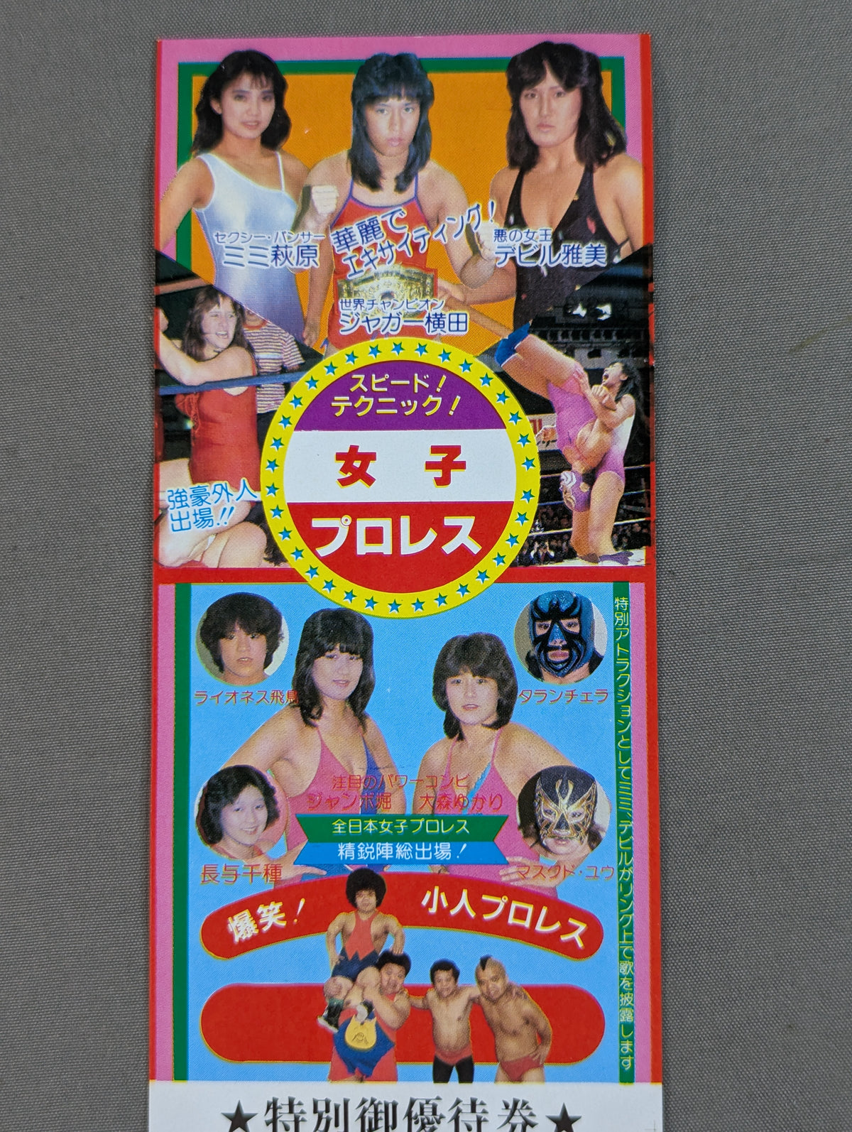 ★スピード！テクニック！★ 全日本女子プロレス 神奈川大会 特別御優待券