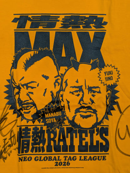 【直筆Wサイン入り】征矢学＆飯野雄貴「NEO GLOBAL TAG LEAGUE 2026」TAG応援Tシャツ