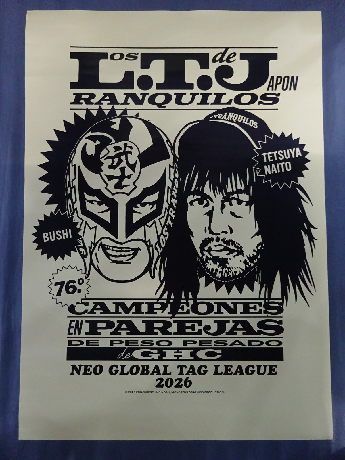 [Neo Global Tag League 2026] Tetsuya Naito & BUSHI Illustration Poster