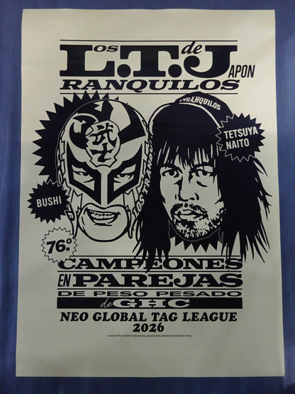 [Neo Global Tag League 2026] Tetsuya Naito & BUSHI Illustration Poster