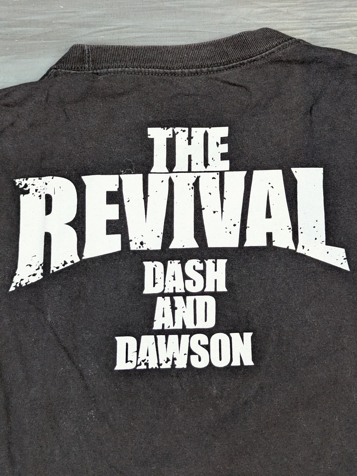 The Revival (Dash Wilder & Scott Dowson) "NO FLIPS JUST FISTS" T-SHIRT (WWE (2010s) / Black)