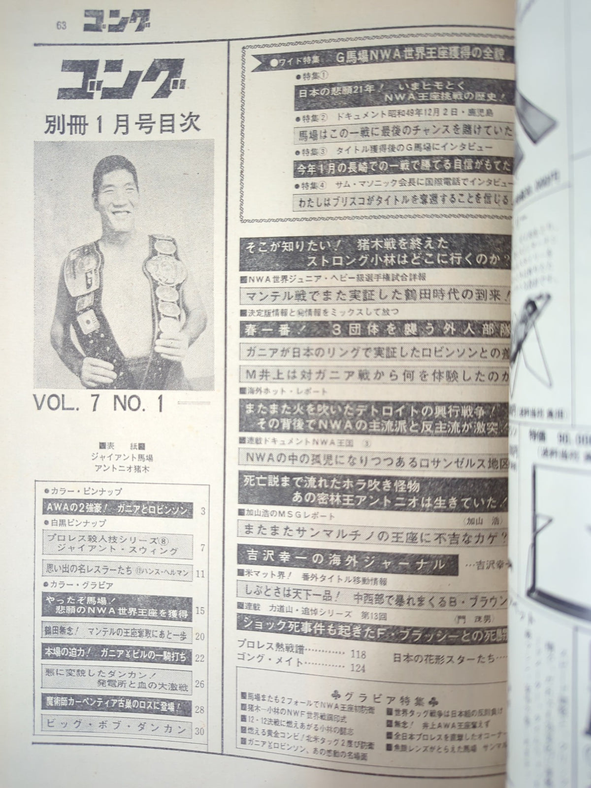 別冊ゴングVol.7 No.1
