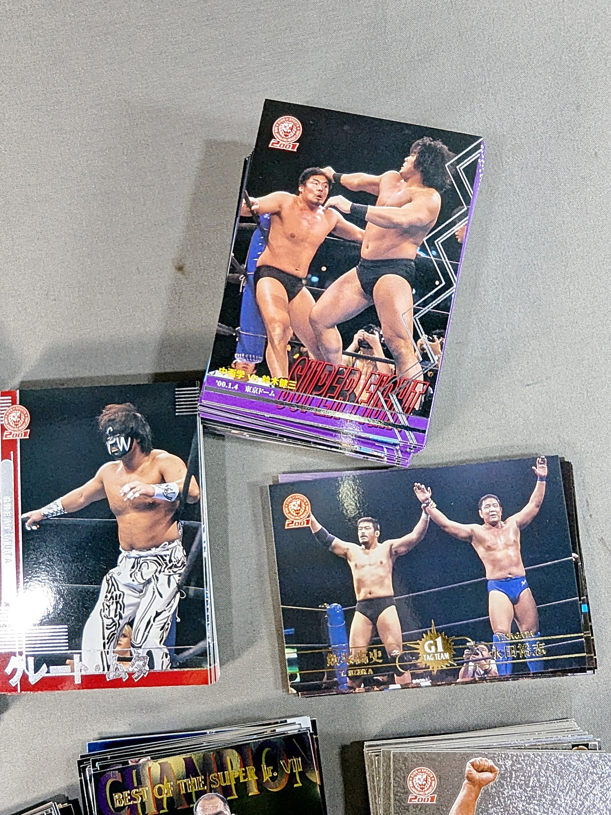 2001 Bandai New Japan Pro Wrestling 154 regular cards + 40 insert cards, total 194-card complete set!!
