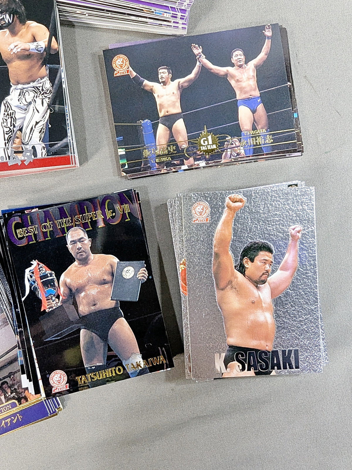 2001 Bandai New Japan Pro Wrestling 154 regular cards + 40 insert cards, total 194-card complete set!!