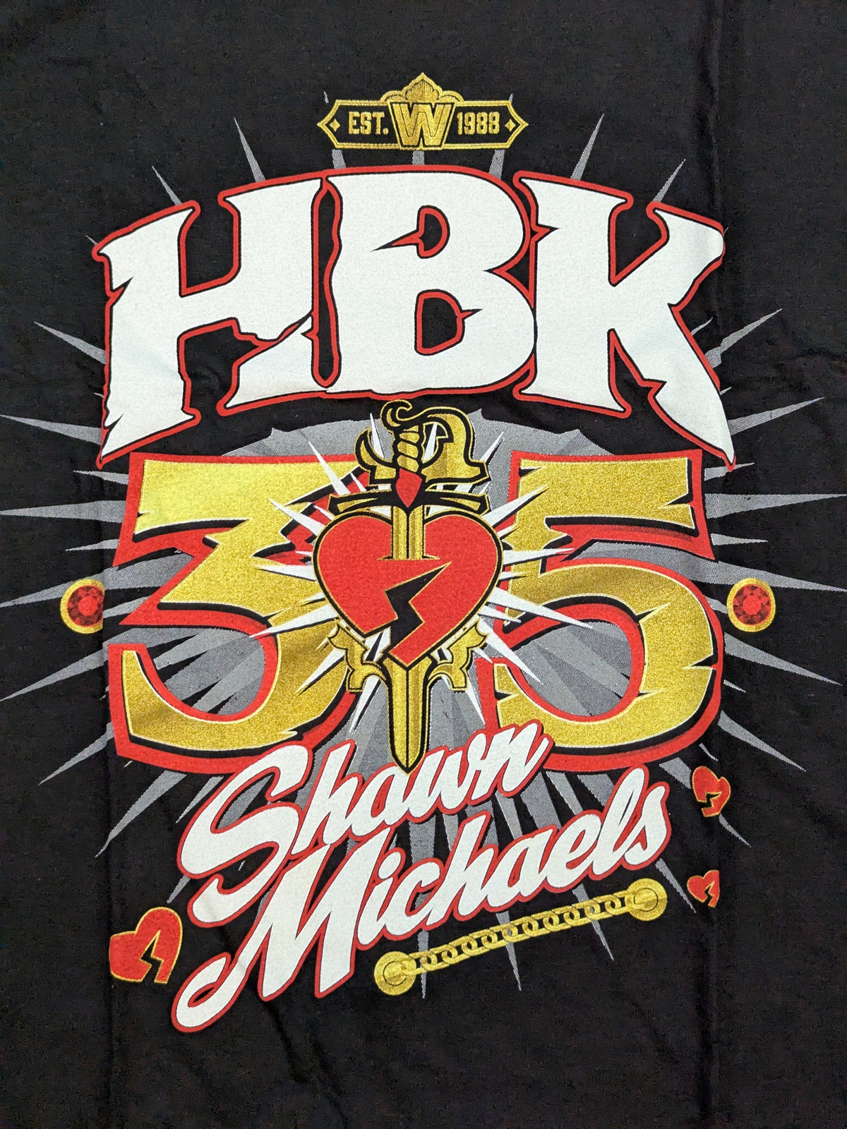 Shawn Michaels "35th Anniversary" T-shirt (WWE (2023) / Black)