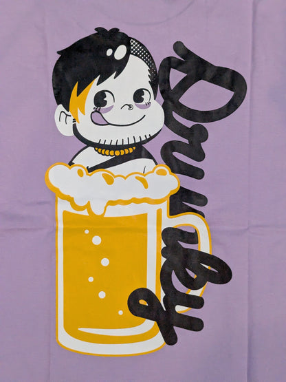 Chris Brookes "Drunky" Illustration T-Shirt (Purple)