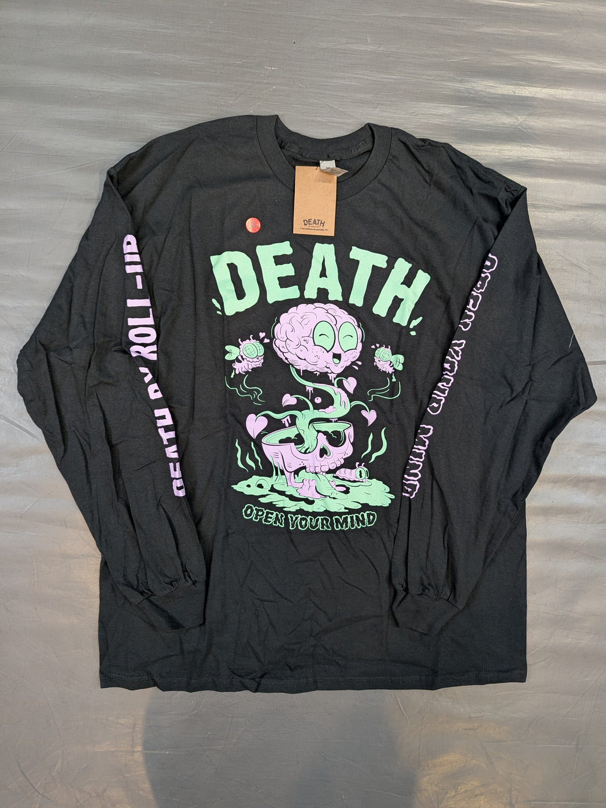 Chris Brookes "DEATH BY ROLL-UP" Long Sleeve T-Shirt (Black)