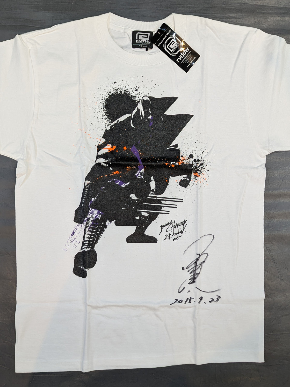 【直筆サイン入り】小橋建太×reversal「BURNING HAMMER」Tシャツ