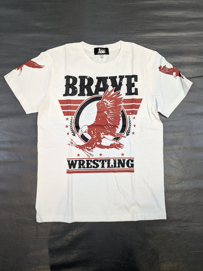 【hand signed autograph】 Naomichi Marufuji  "BRAVE Wrestling " T-shirt