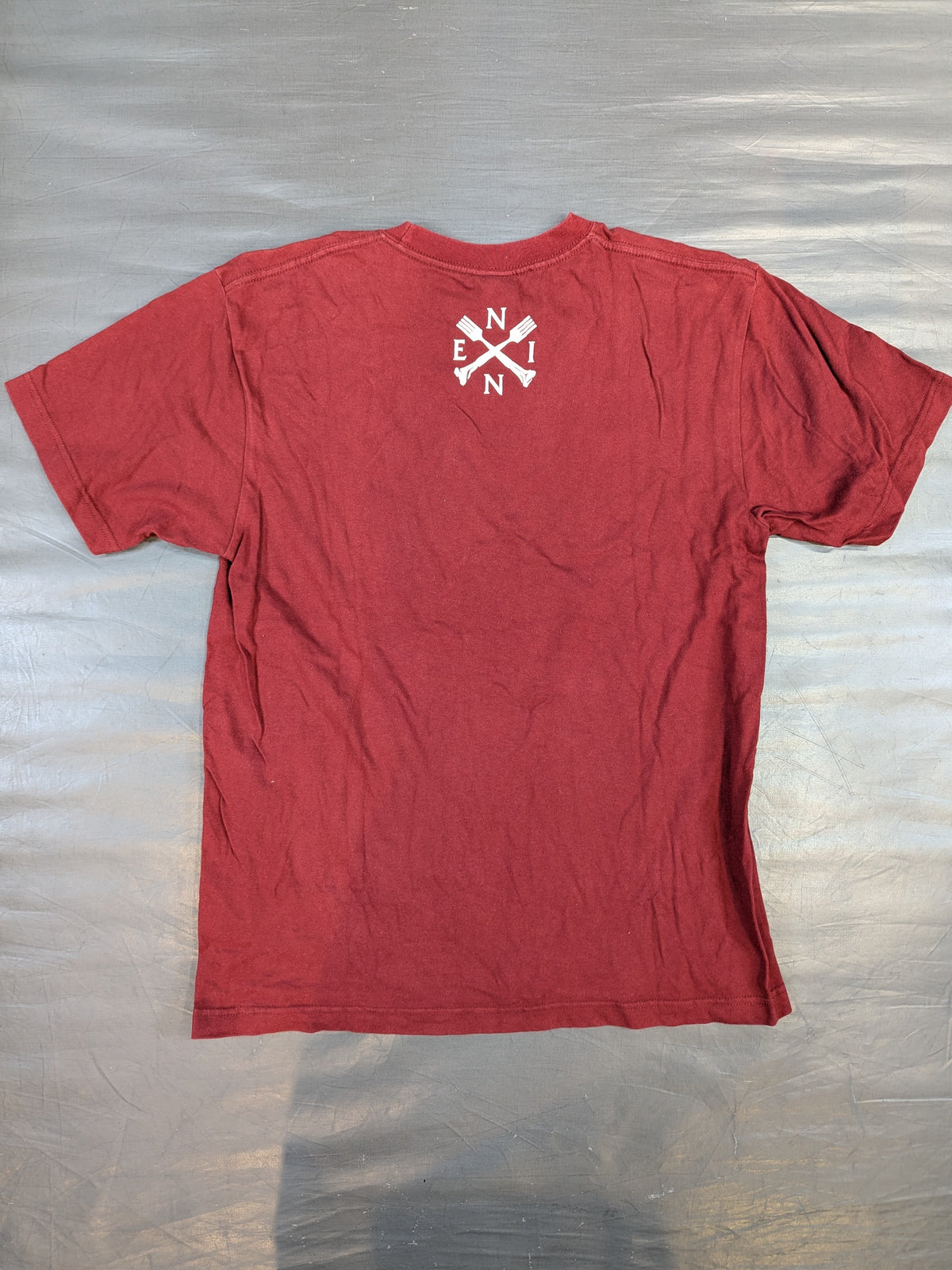 ★NINE RULAZ★ Abdullah the Butcher Collaboration T-Shirt (Burgundy)