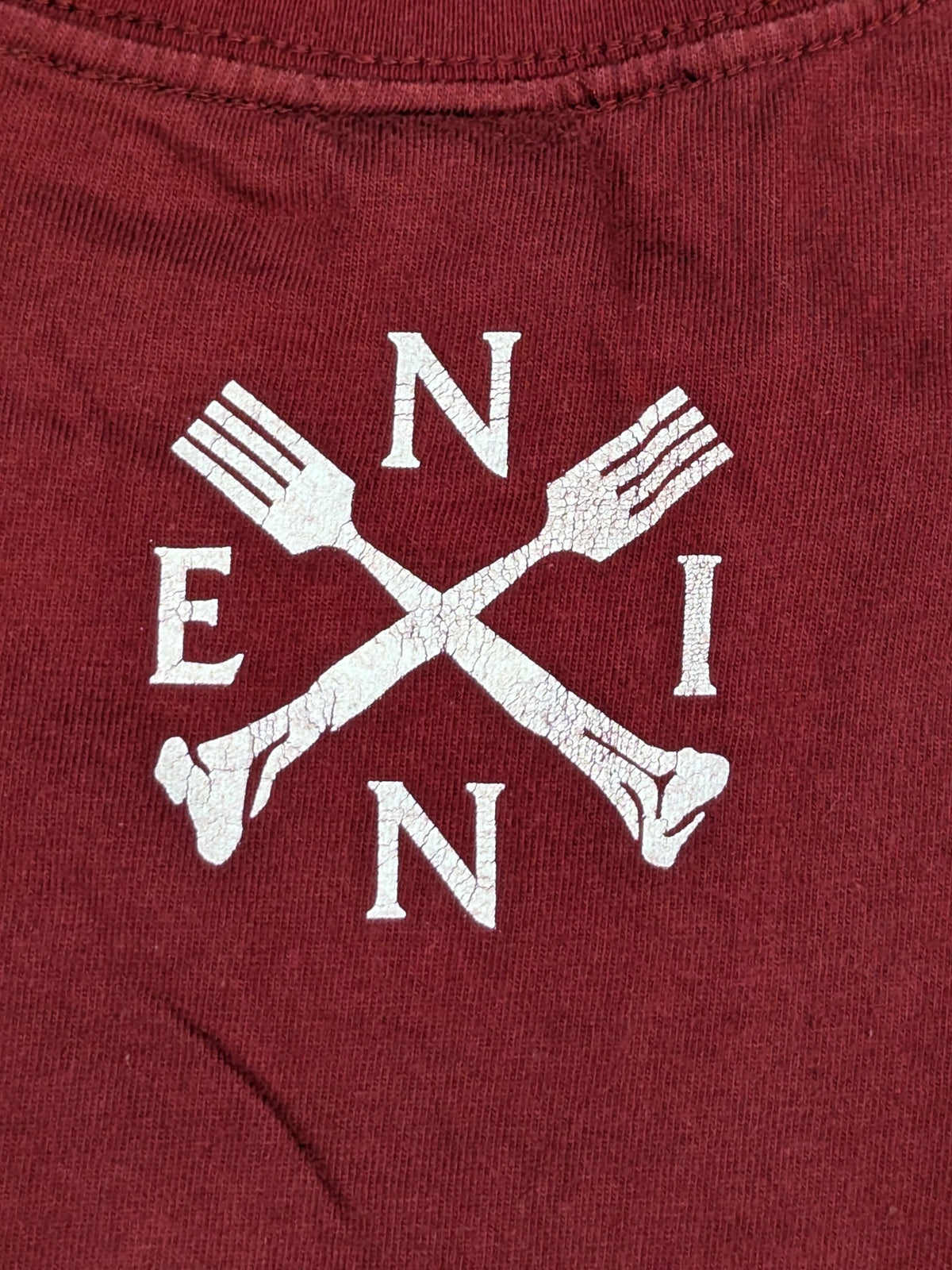 ★NINE RULAZ★ Abdullah the Butcher Collaboration T-Shirt (Burgundy)