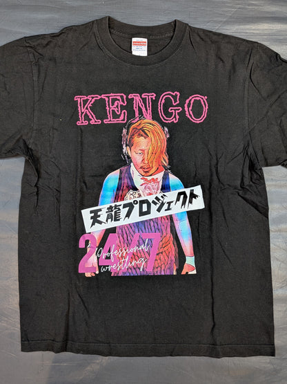 拳剛「天龍プロジェクト」ピクチャーTシャツ①(ブラック)
