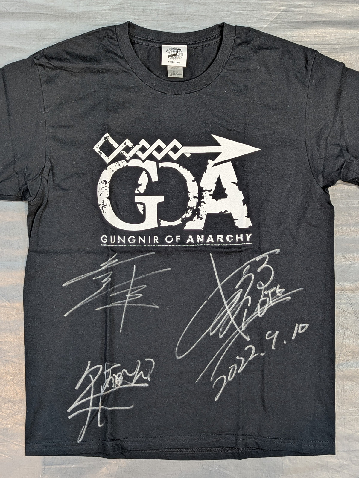 [3 fighters hand signed autograph ] GUNGNIR OF ANARCHY T-shirt