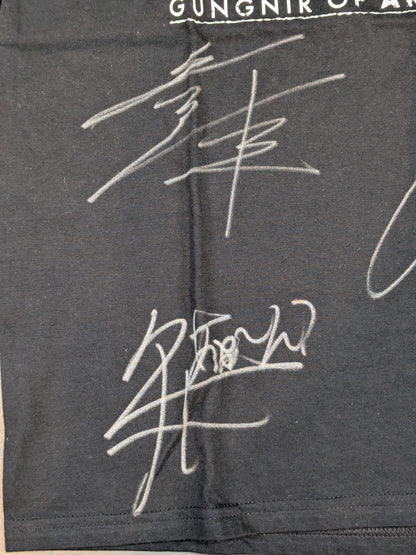 [3 fighters hand signed autograph ] GUNGNIR OF ANARCHY T-shirt
