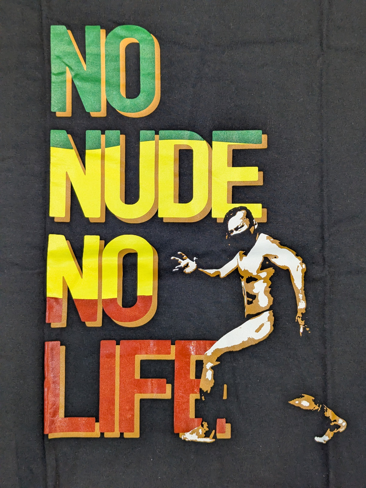 佐藤光留「NO NUDE, NO LIFE」Tシャツ
