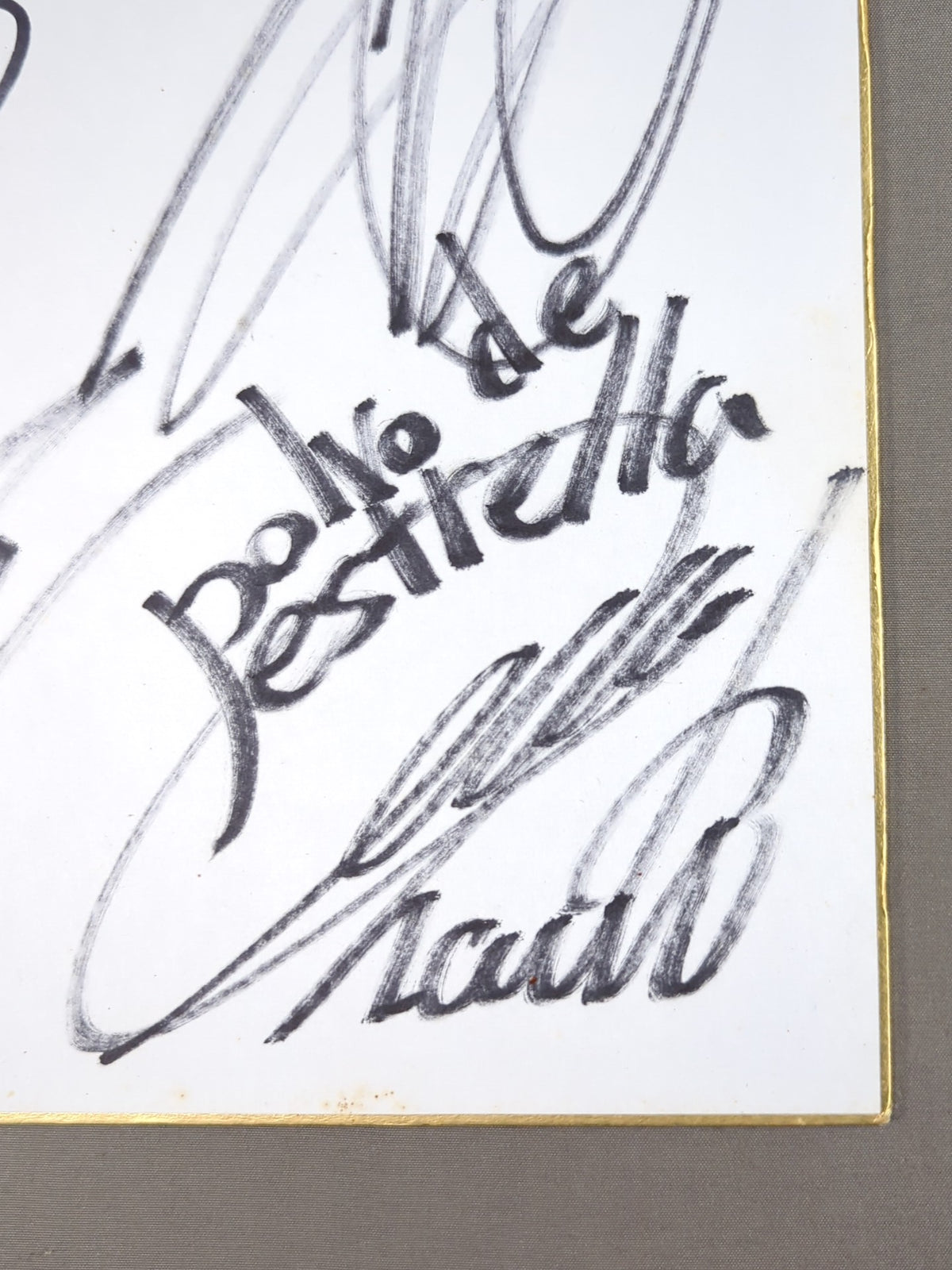 ★ New Japan Pro Wrestling  Heavyweight Warriors ★ Hiroshi Tanahashi  & Tetsuya Naito & Togi Makabe  & Hirooki Goto  (Lion Mark Shikishi ( Autograph board ) )