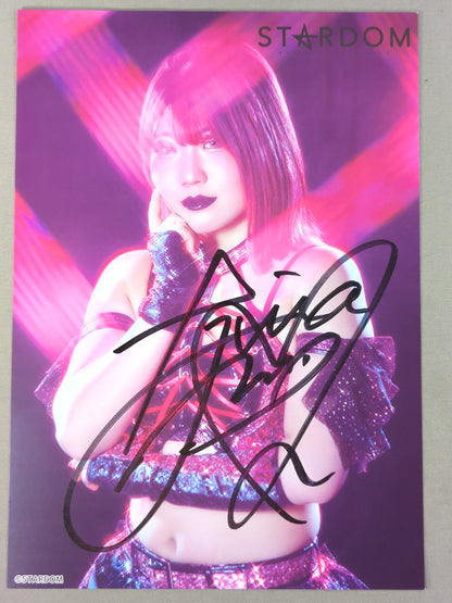 RINA  hand signed autograph  Stardom Pro-Photo  (D-3)