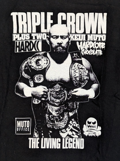 武藤敬司「TRIPLE CROWN PLUS TWO」Tシャツ(LOVEブラック)