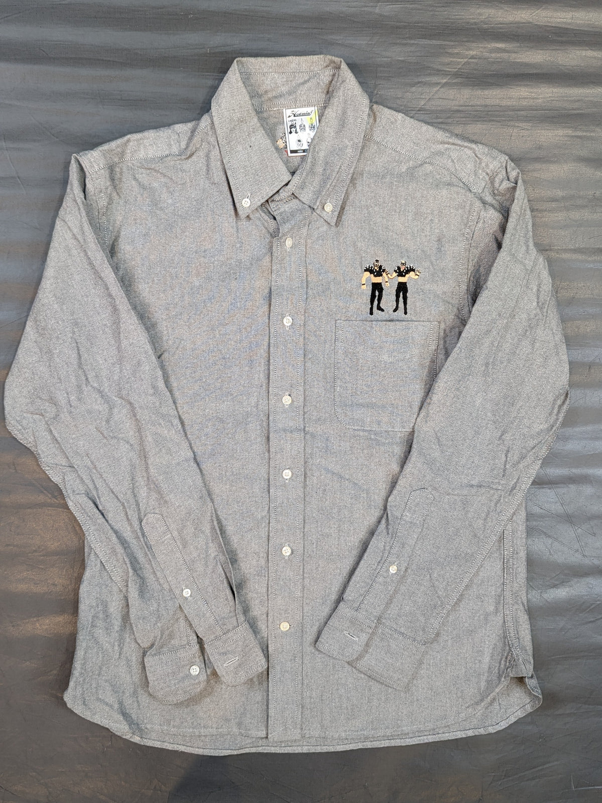 The Road Warriors ×HAOMING Button-Down Shirt (Gray)