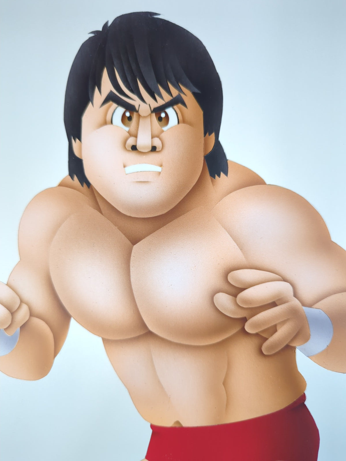 ★ Nagatoshi Sakai's original artwork ★ "New Japan Pro Wrestling vs U Inter" Muto Keiji vs. Nobuhiko Takada