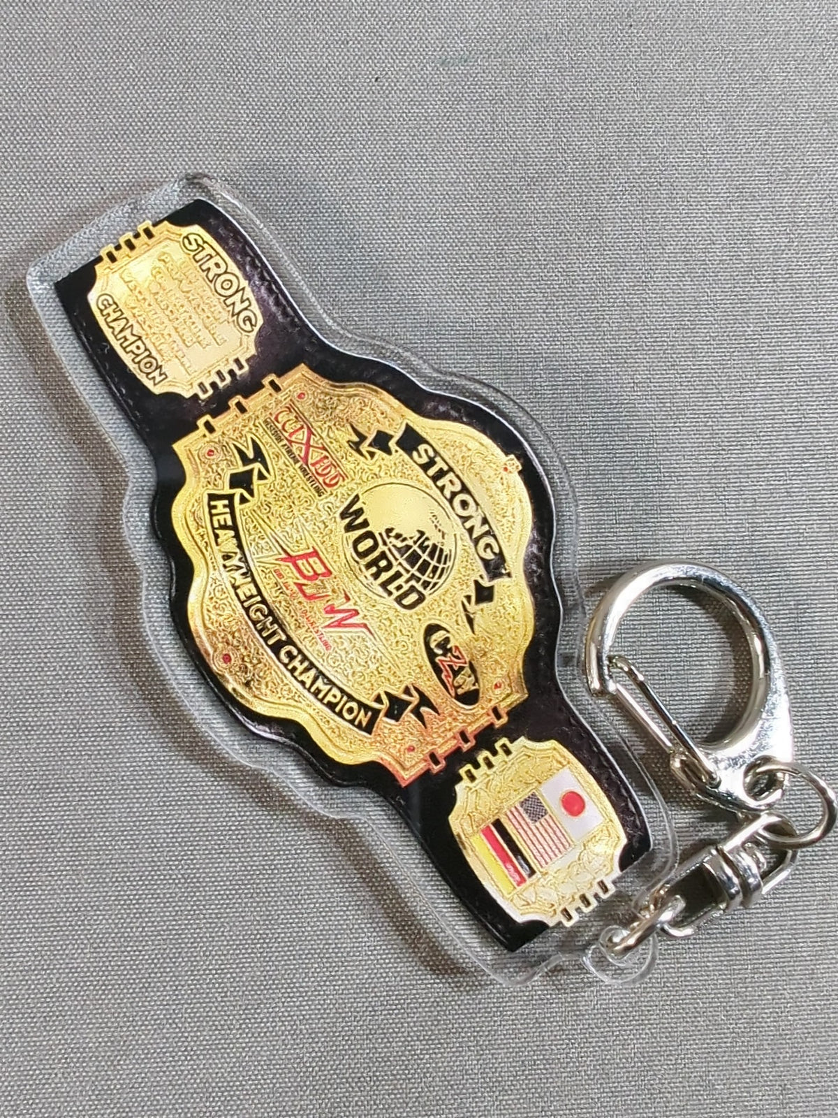 Big Japan Pro Wrestling  World Strong Heavyweight Belt Acrylic Keychain