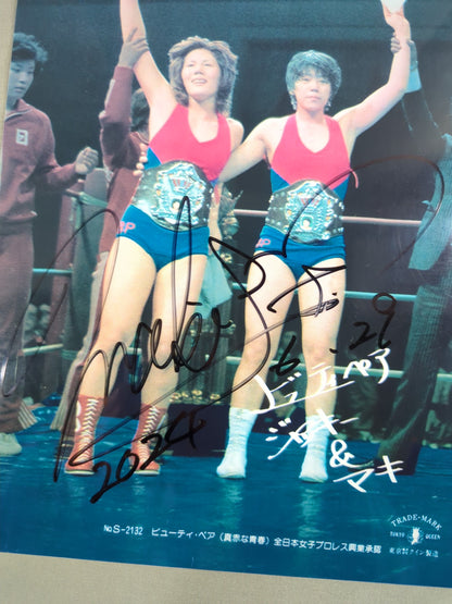 [MakiUeda hand signed autograph ] Beauty Pair Shitajiki (Pencil board) (1)